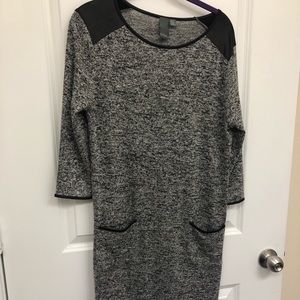Gray/black work dress